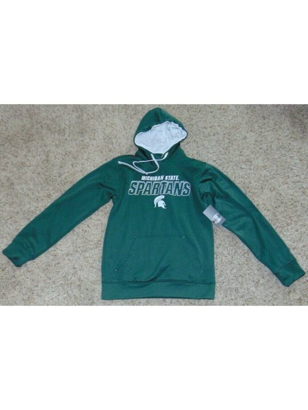 NCAA Champion Michigan State Spartans Hoodie S Mens Football Teen MSU Green